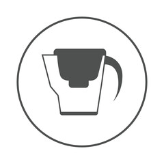 Drinking water filter jug icon | Circle version icon |
