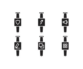 smart watch and user interface icons set