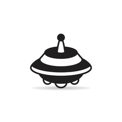 ufo icon on white background
