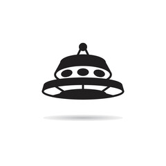 ufo icon on white background
