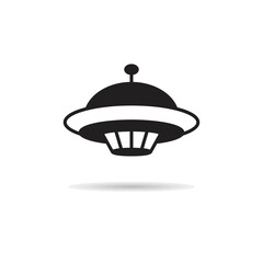ufo icon on white background