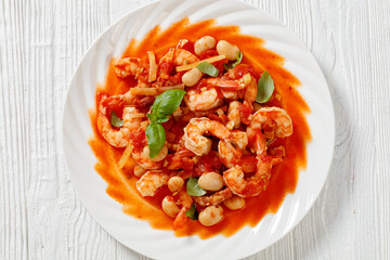 White Bean, Tomato, Fennel and Shrimp  Dinner