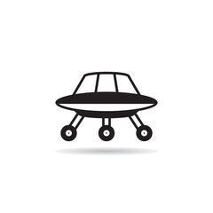 ufo icon on white background