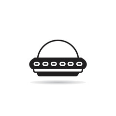 ufo icon on white background