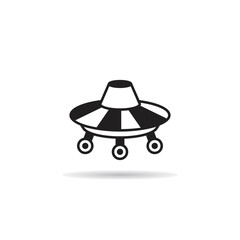 ufo icon on white background