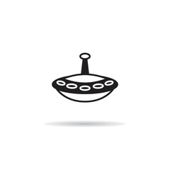 ufo icon on white background