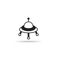 ufo icon on white background