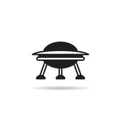 ufo icon on white background