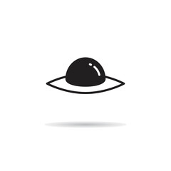 ufo icon on white background