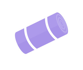 Karimat or fitness mat logo design. The concept of stretching, adventure, travel vector design and illustration.