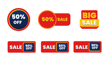 set of discount labels