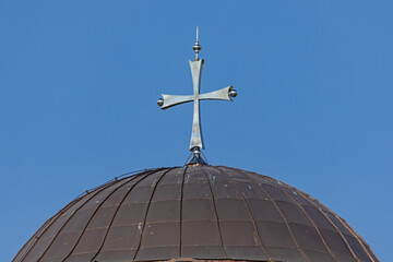 Fototapeta na wymiar Silver Cross Orthodox Church