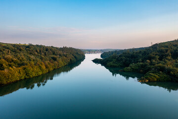 view of Castlehaven Bay and The Narrows in West Cork at sunset