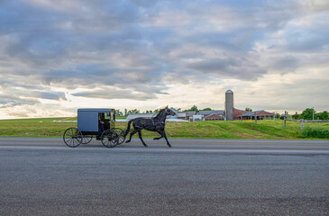 Amish horse carriage in Lancaster, PA