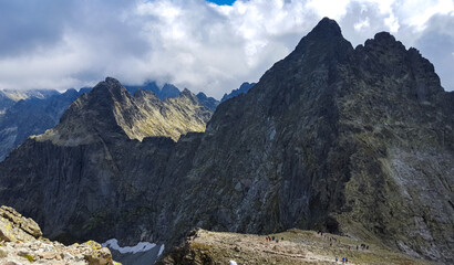 View from the top of Rysy to the mountains on the Slovak side.14 August 2017 © SarahPictures