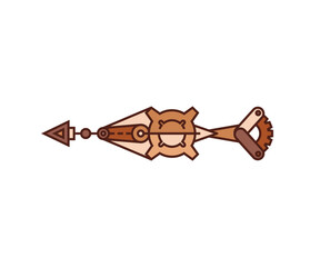 arrow weapon on white background vector illustration