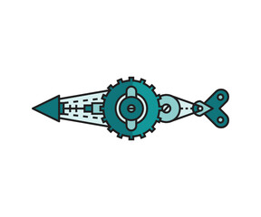 arrow weapon on white background vector illustration