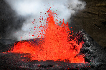 Fototapeta Erupcja wulkanu Islandia Fagralasfial obraz