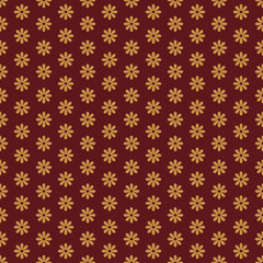 70 s seamless pattern. Retro flower geometric seamless background in seventies style. Groovy scrapbook paper. Orange, brown colors vector pattern