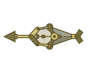 arrow weapon on white background vector illustration
