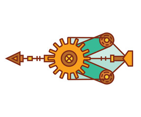 arrow weapon on white background vector illustration