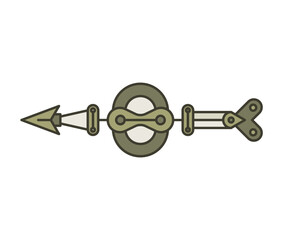 arrow weapon on white background vector illustration
