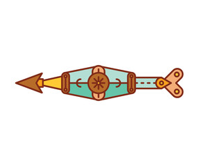 arrow weapon on white background vector illustration