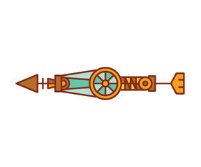 arrow weapon on white background vector illustration