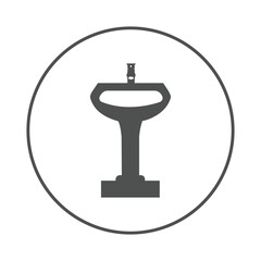 Portable wash basin sink icon | Circle version icon |