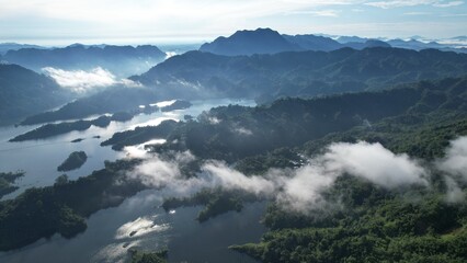 The Mountains and Fjords of Milford Sound and Doubtful Sound, New Zealand. Bengoh Valley, Sarawak.