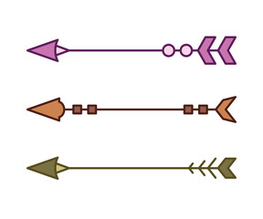 arrows decoration set illustration