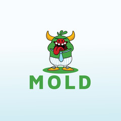 cute and friendly monster vector logo design