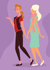 couple lesbian characters