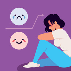 Fototapeta premium mental health, anxiety and depression