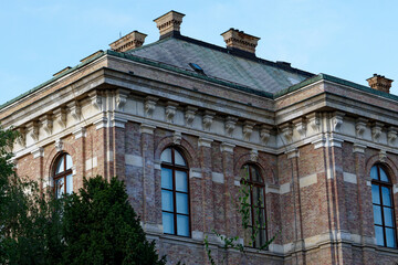 Obraz premium Building in the center of Zagreb where is HQ of CSAA. Facade of the building is entirely restored to it’s original staze after quake struck Zagreb in 2020.