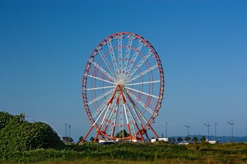 A Ferris wheel, Giant Wheel, Panoramic wheel in Batumi, Adjara, Georgia