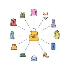 Shopping infographic. Shopping concept, vector illustration