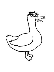 Nerd Gans Hornbrille lustig 