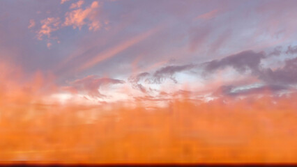 Yellow sand storm with twilight sky in an evening (3D Rendering)