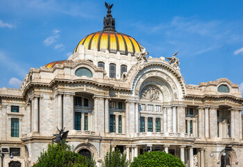 Mexico, Palace of Fine Arts Palacio de Bellas Artes near Mexico City Zocalo Historic Center.