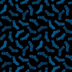 Cartoon kids seamless winter socks pattern for wrapping and clothes print and accessories and Christmas gift box