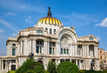 Fototapeta premium Mexico, Palace of Fine Arts Palacio de Bellas Artes near Mexico City Zocalo Historic Center.