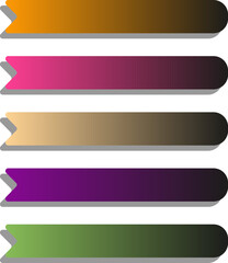 Obraz premium blank ribbon tag set. Collection of shop and market special sale signs. icons, bookmarks for school. bookmarks, banners of different types