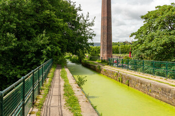 old bridge with canal  in the park