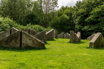 old stone elements in park