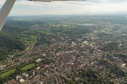 Lahr in Germany seen from a small plane