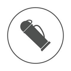 Drinking hot tea flask icon | Circle version icon |
