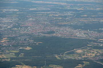 Karlsruhe in Germany seen from above