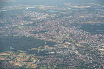 Obraz premium Karlsruhe in Germany seen from above