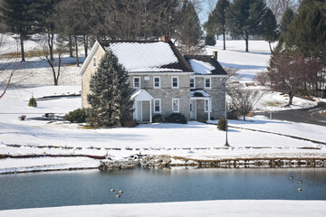 Farmhouse in the winter